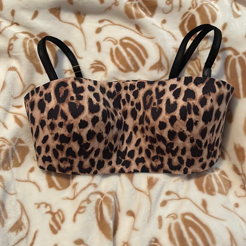 NEW Cheetah print Victoria’s Secret strapless bandeau bra
